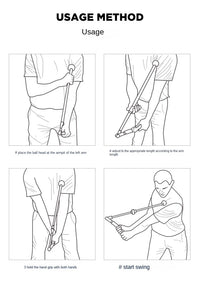 Folding Golf Swing Trainer with Adjustable Length and Angle for Left- or Right-Handed Golfers