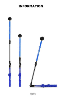 Folding Golf Swing Trainer with Adjustable Length and Angle for Left- or Right-Handed Golfers