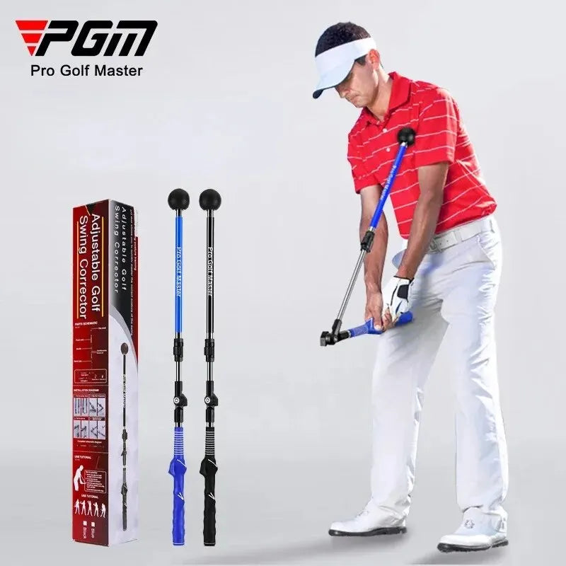 Folding Golf Swing Trainer with Adjustable Length and Angle for Left- or Right-Handed Golfers