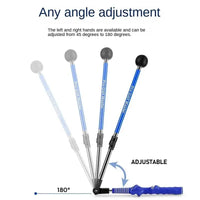 Folding Golf Swing Trainer with Adjustable Length and Angle for Left- or Right-Handed Golfers
